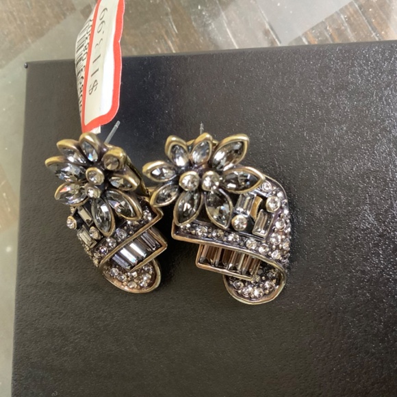 Heidi Daus Rare Earrings Anything Bling Grey/Clear Crystals from Saks 5th - Picture 6 of 14